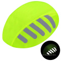 High visibility universal size bike waterproof helmet cover with reflective stripes